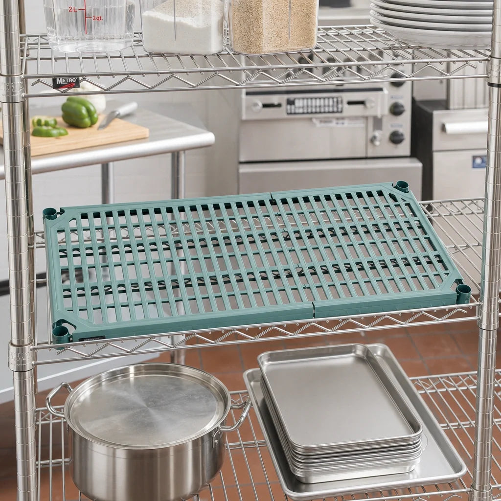 Quantum 2148WPM 48 x 21-Inch Removable Polymer Shelf Mat for Wire Shelves, Dishwasher Safe, Green Epoxy Finish