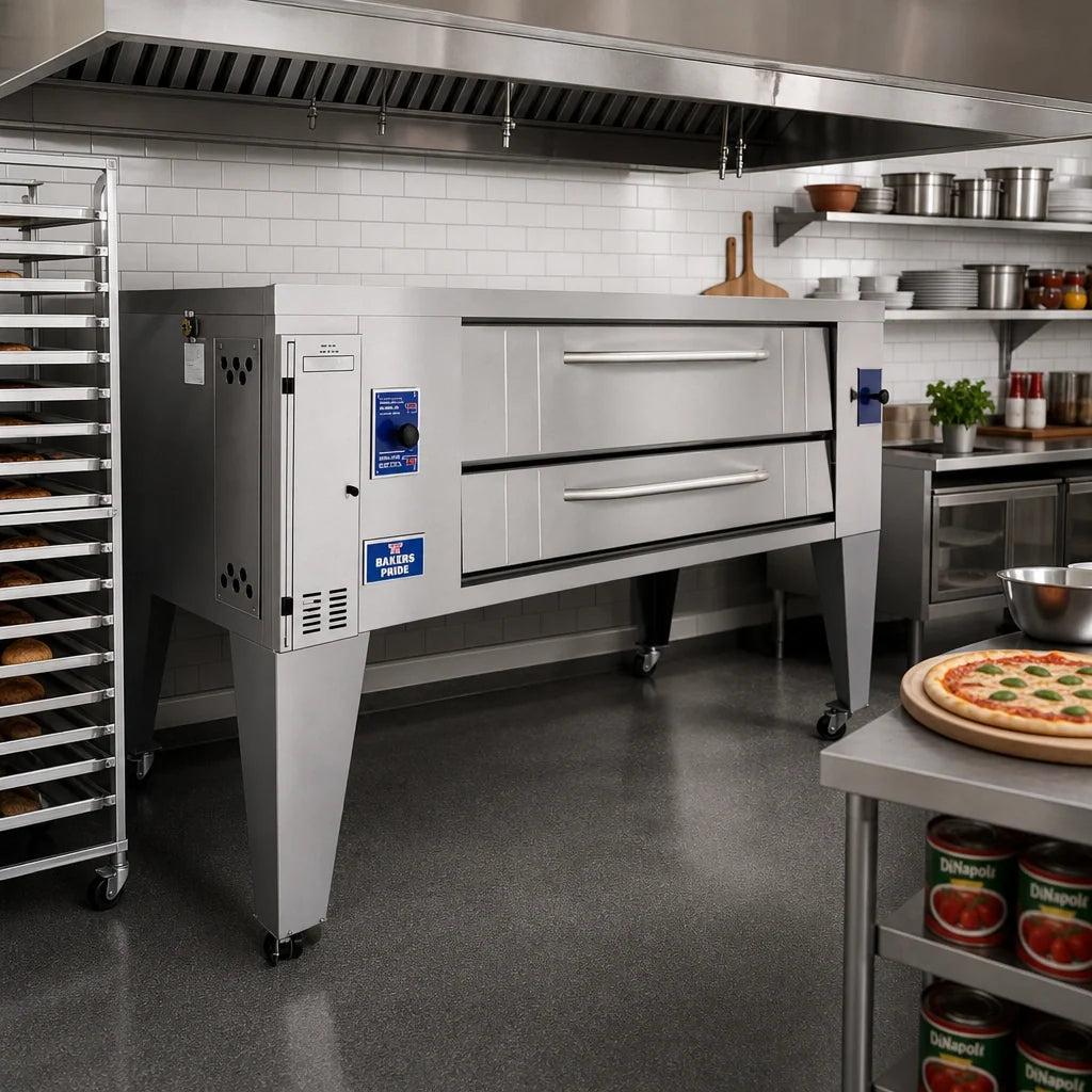 Bakers Pride (Middleby) Super Deck Series Y-800 Single-Deck Gas Pizza Deck Oven, 66 x 44-Inch FibraMent Hearth