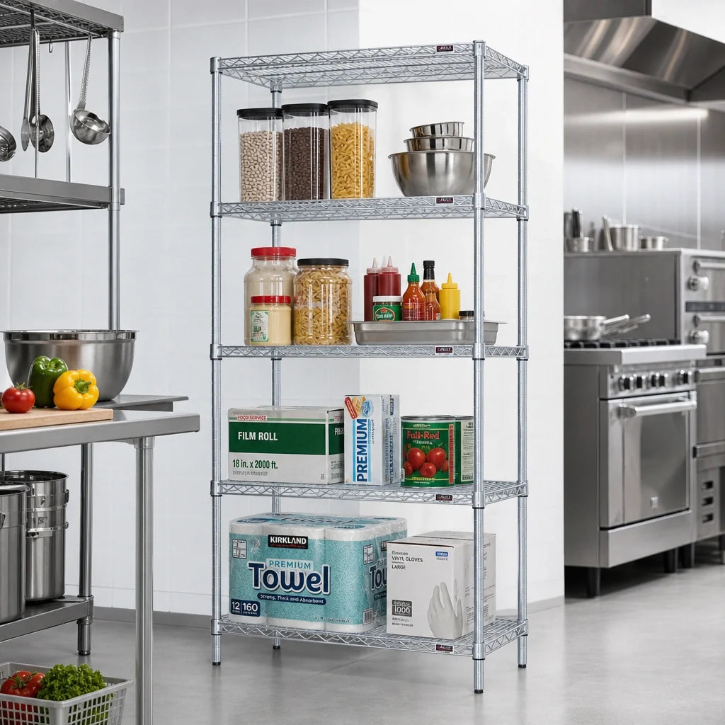 Eagle Group EAGLEbrite S4-74-2424Z 4-Tier Starter Wire Shelving Unit, 24 x 24 x 74 Inches, Zinc Finish