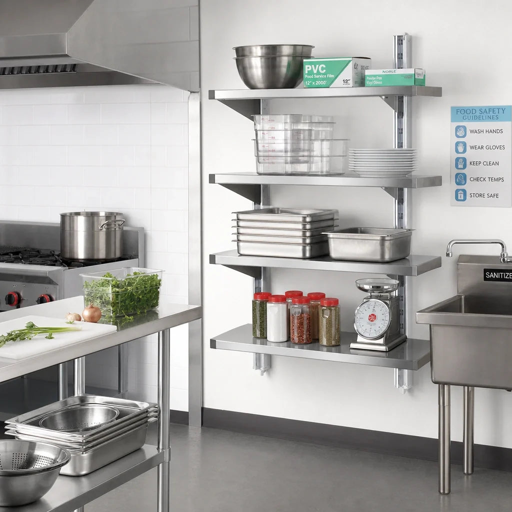 Eagle Group MMU/A-8 Wall-Mounted Cantilever Shelving Upright, 96"H, 14-Gauge Aluminum