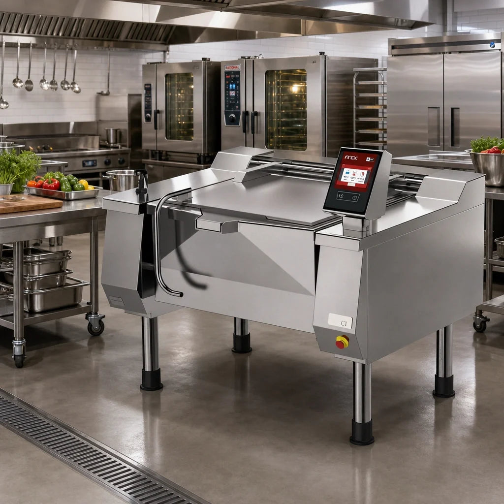Firex (Middleby) Betterpan UDBRE038V1 Electric Tilting Skillet Braising Pan, 38 Gallon, Power Tilt, Programmable Touch Screen