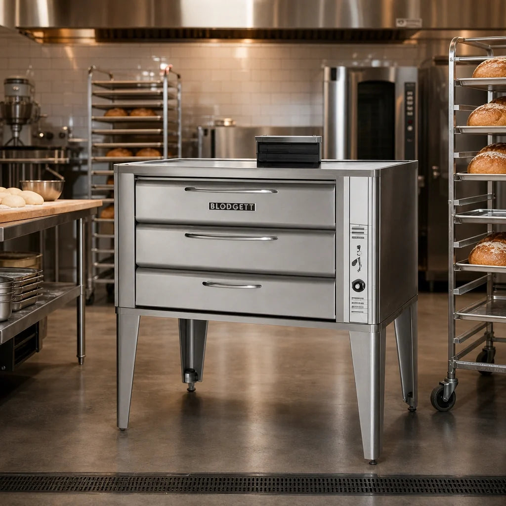 Blodgett (Middleby) 981 BASE Gas Deck Oven Base, 2 Compartments, 42 x 32-Inch Deck, Stainless Steel Exterior
