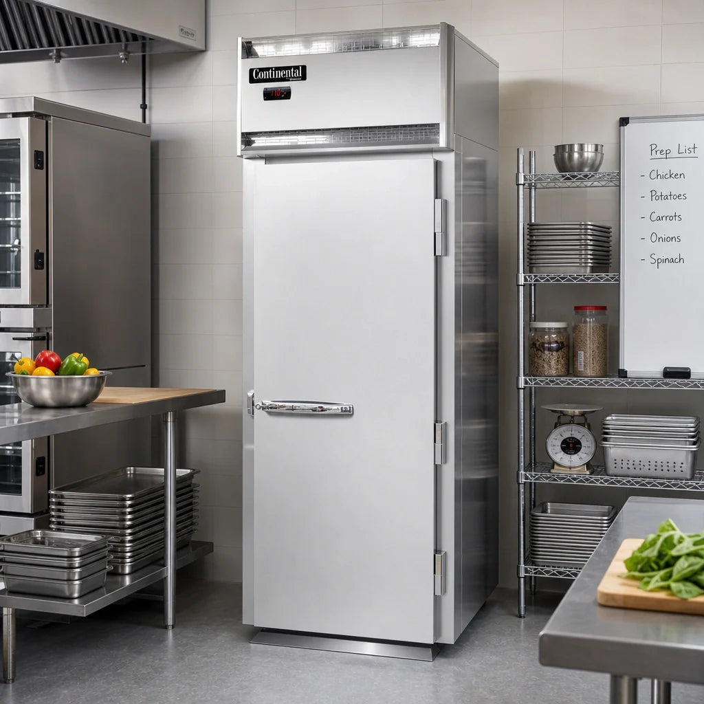 Continental Refrigerator Designer Line DL1WI-SA Roll-In One-Section Warmer with Solid Door, Stainless Steel Exterior