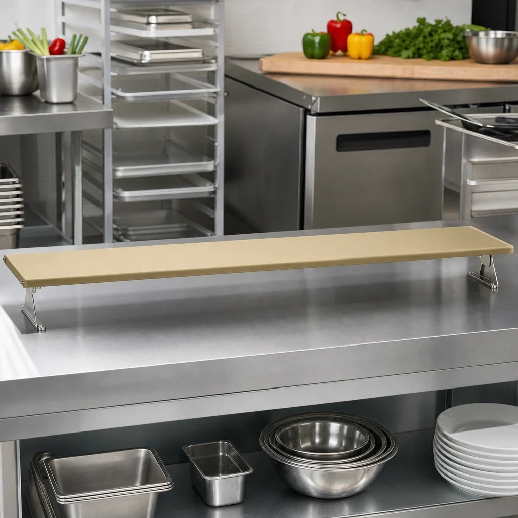 Eagle Group Richlite RLB-4 Heat-Resistant Composite Carving Station Cutting Board, 63-1/2 x 8 x 1/2 Inch, with Stainless Steel Brackets