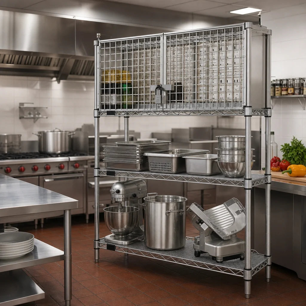 Eagle Group SECM1848S 48 x 18 in Stainless Steel Security Enclosure Kit with Hinged Doors