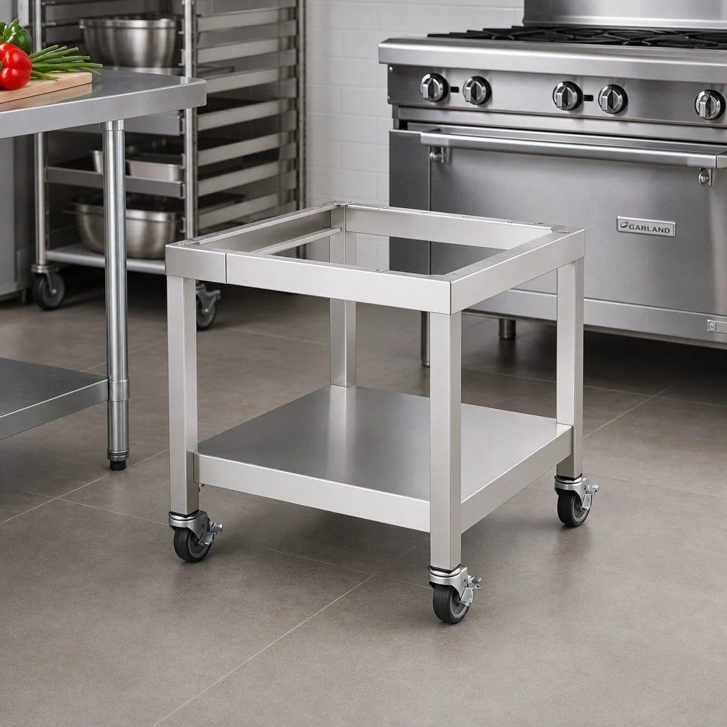 Garland Designer SS-CSD-15 15-Inch Stainless Steel Equipment Stand with Open Base and Undershelf