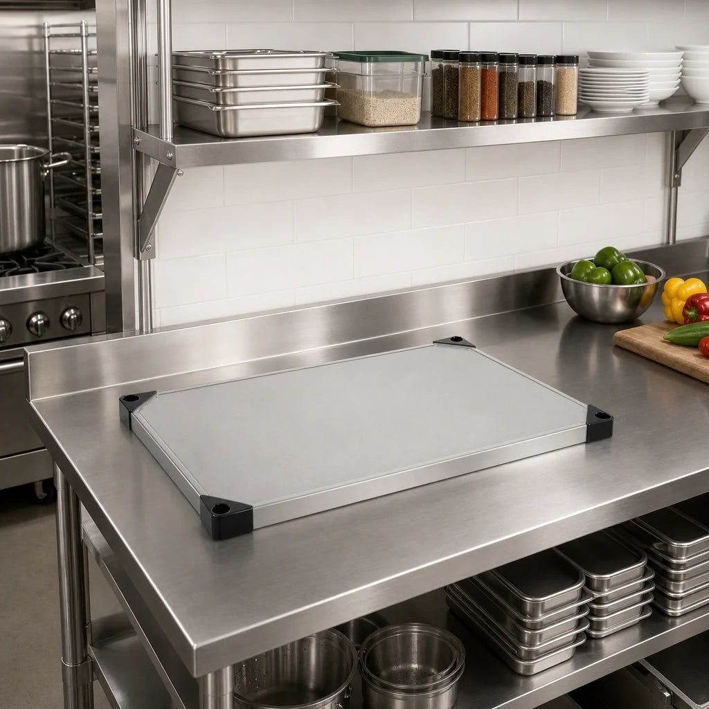 Quantum 2136SS Solid 304 Stainless Steel Shelf, 36"W x 21"D, Double-Hemmed Marine Edge