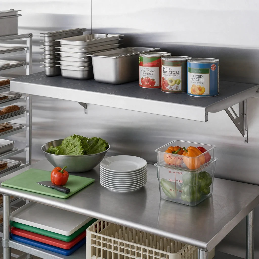 Fermod Fermostock 64357EX-R1 Horizontal Solid Polymer Shelf, 64 x 18 Inches, 800 lb Capacity