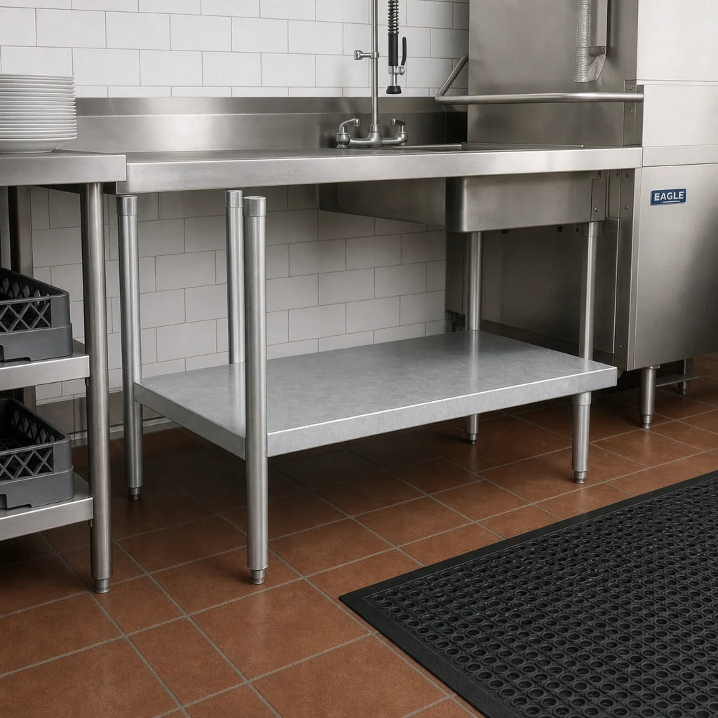 Eagle Group 605373-X Galvanized Dishtable Undershelf, 48"W x 24-1/8"D
