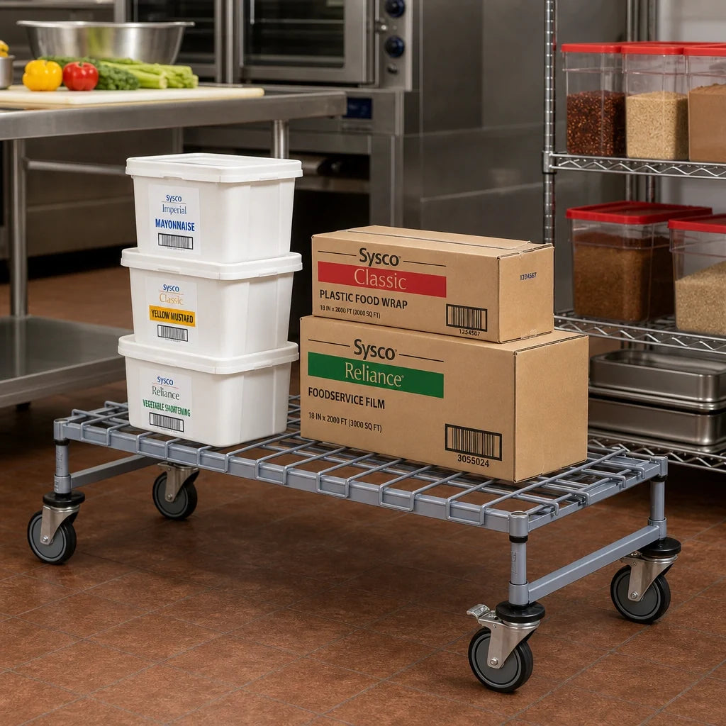 Quantum M18486DGY Mobile Wire Dunnage Platform Rack, 48 x 18 x 12 Inches, Gray Epoxy Antimicrobial, 1,200 lb Capacity