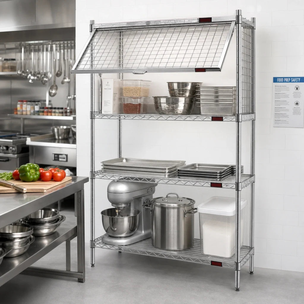 Eagle Group SECM1830FS Stainless Steel Security Enclosure Kit with Flip-Up Door, 30"W x 18"D