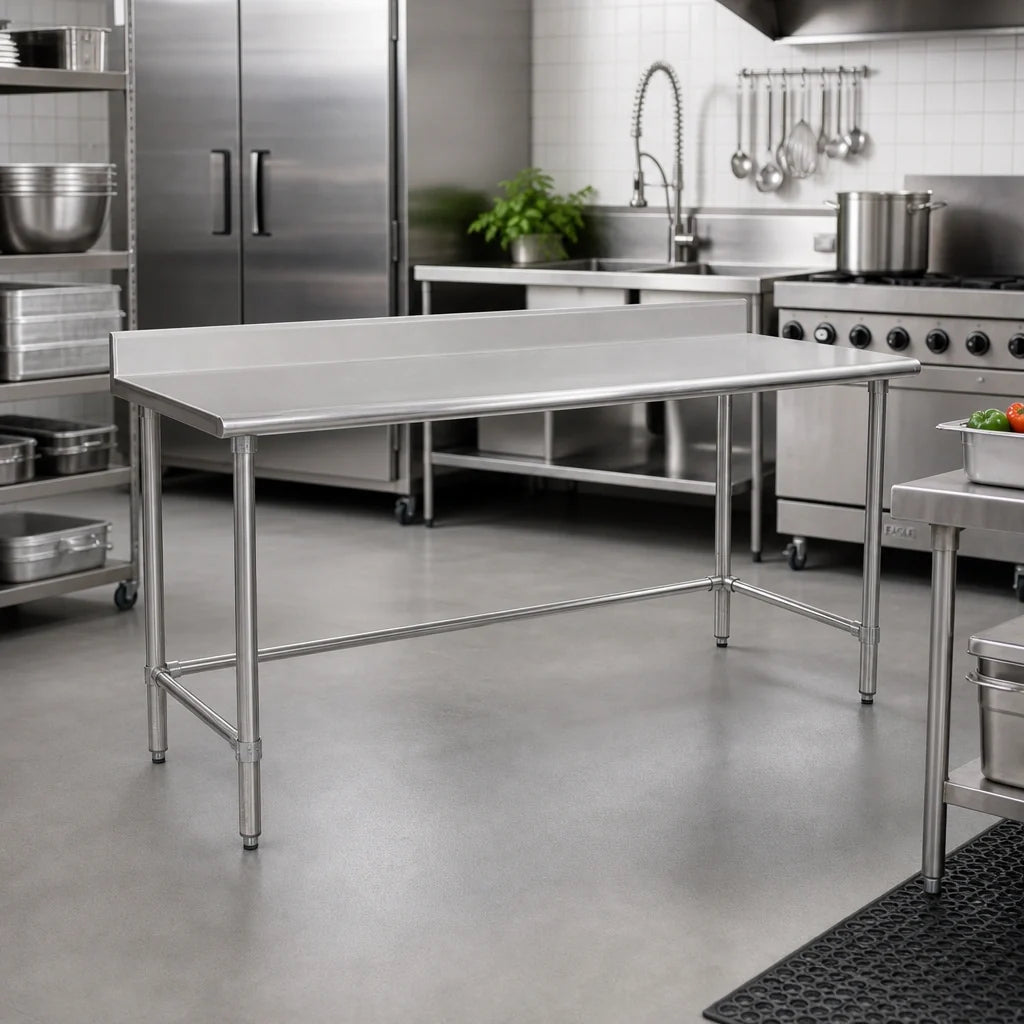 Eagle Group BlendPort® BPT-3072STB-BS 430 Stainless Steel Work Table with 4-1/2-Inch Backsplash, 72 x 30 Inches