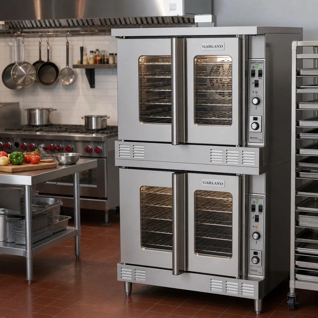 Garland Master MCO-ED-20-S Double-Deck Deep-Depth Electric Convection Oven with Solid-State Controls, 6-Pan Capacity per Compartment