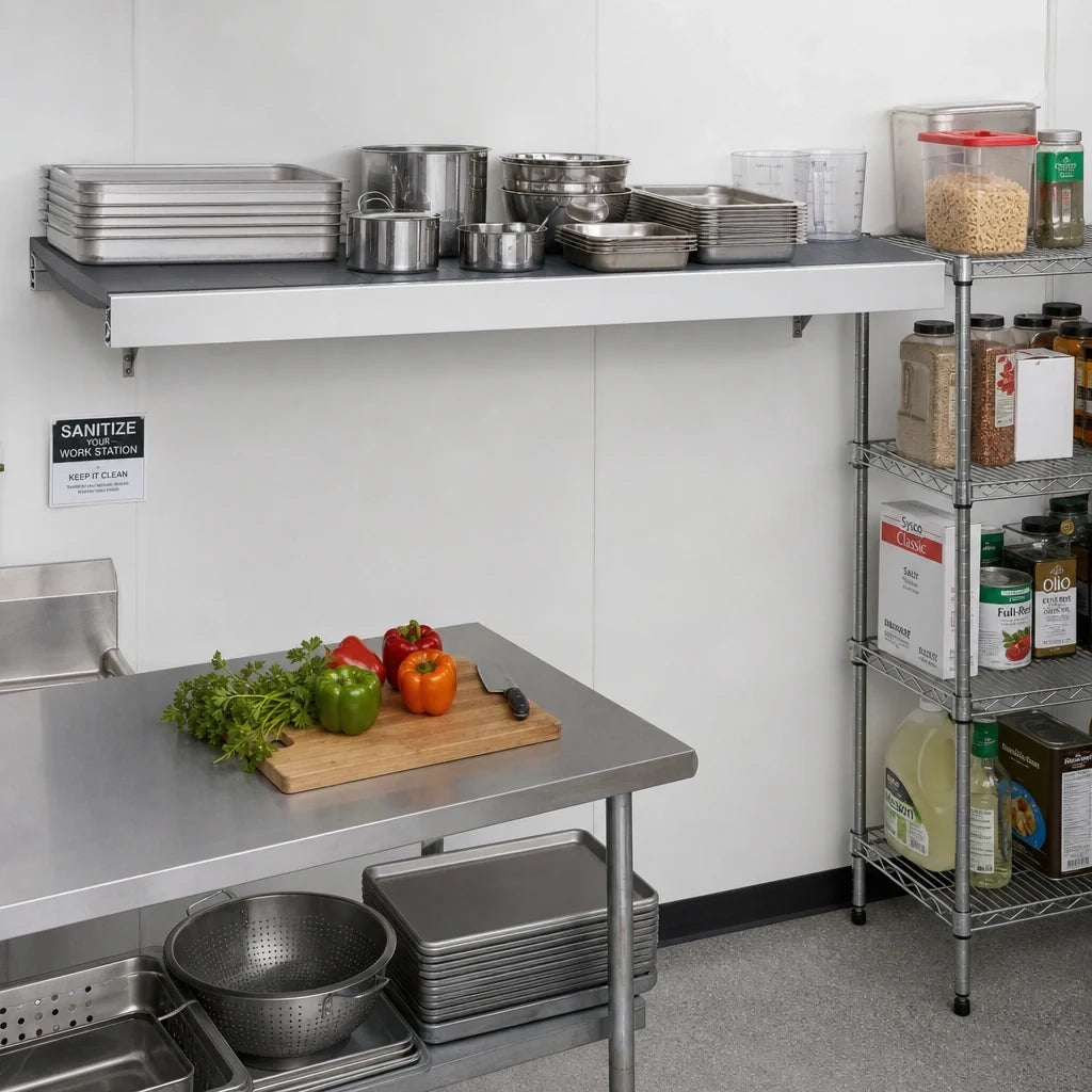 Fermod Fermostock 64360EX-R1 Horizontal Solid Polymer Shelf, 68 x 18 Inches, 800 lb Capacity