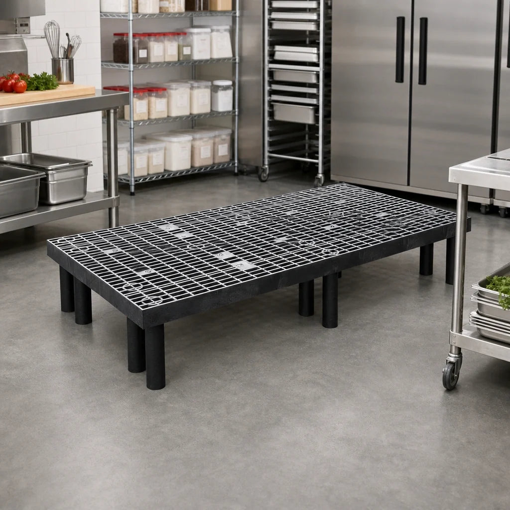 Quantum 663612DPP Vented Polyethylene Dunnage Rack, 1500 lb. Capacity