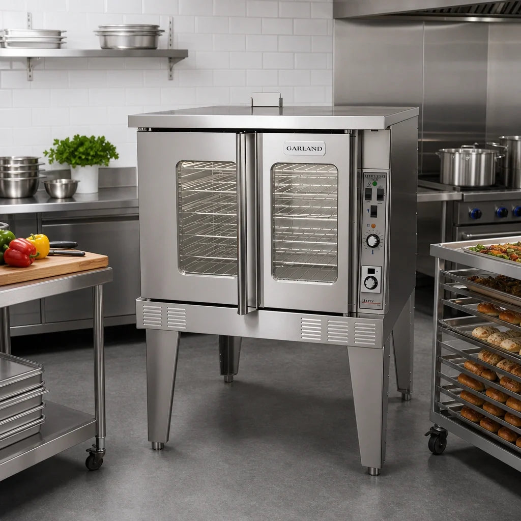 Garland Master MCO-ED-10-S Deep-Depth Electric Single-Deck Convection Oven, Solid-State Digital Controls, 6-Pan Capacity, Porcelain Interior