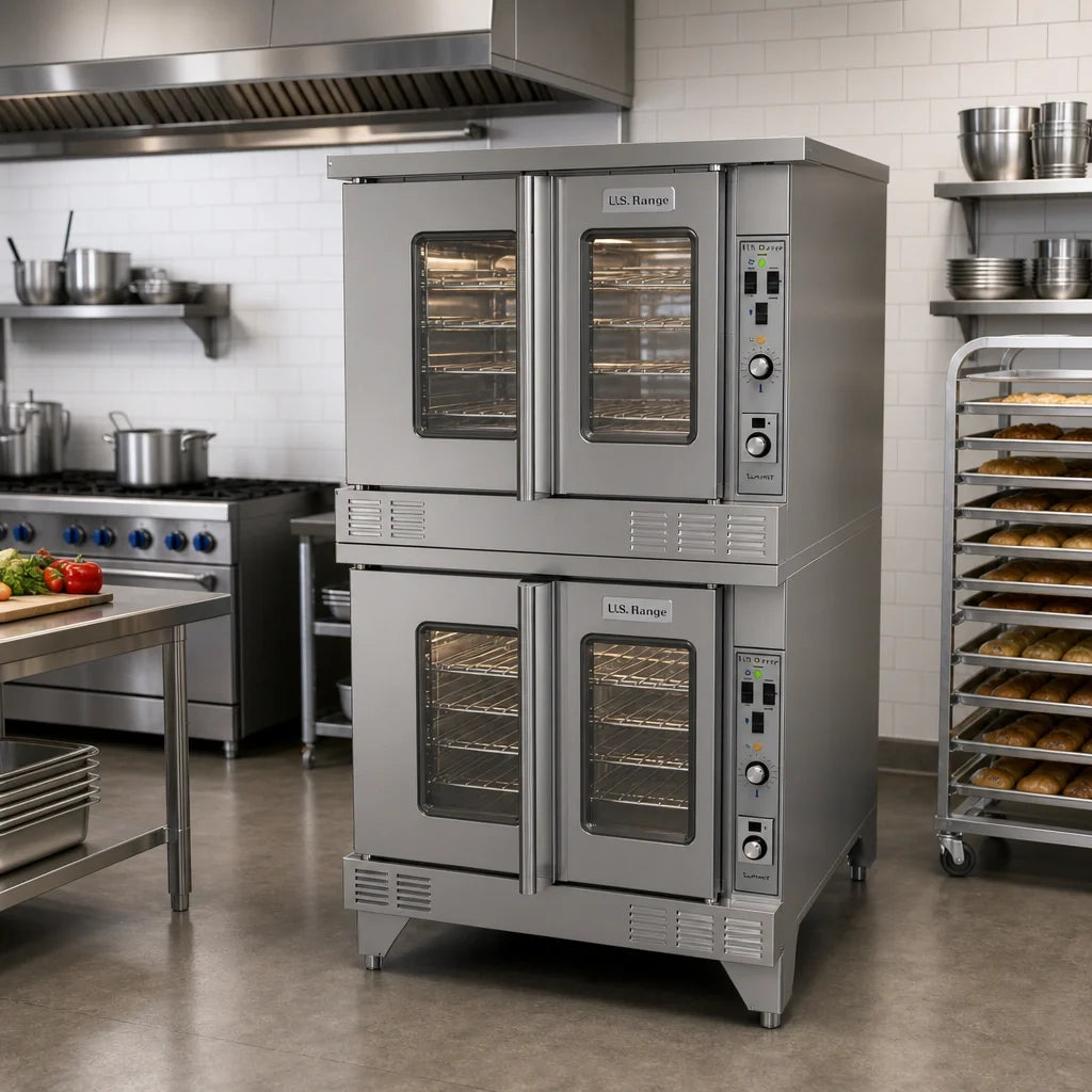 Garland Signature SUME-200-SIGNATURE HIGH VOLTAGE Full-Size Double-Deck Electric Convection Oven, Solid-State Controls, 5-Pan Capacity
