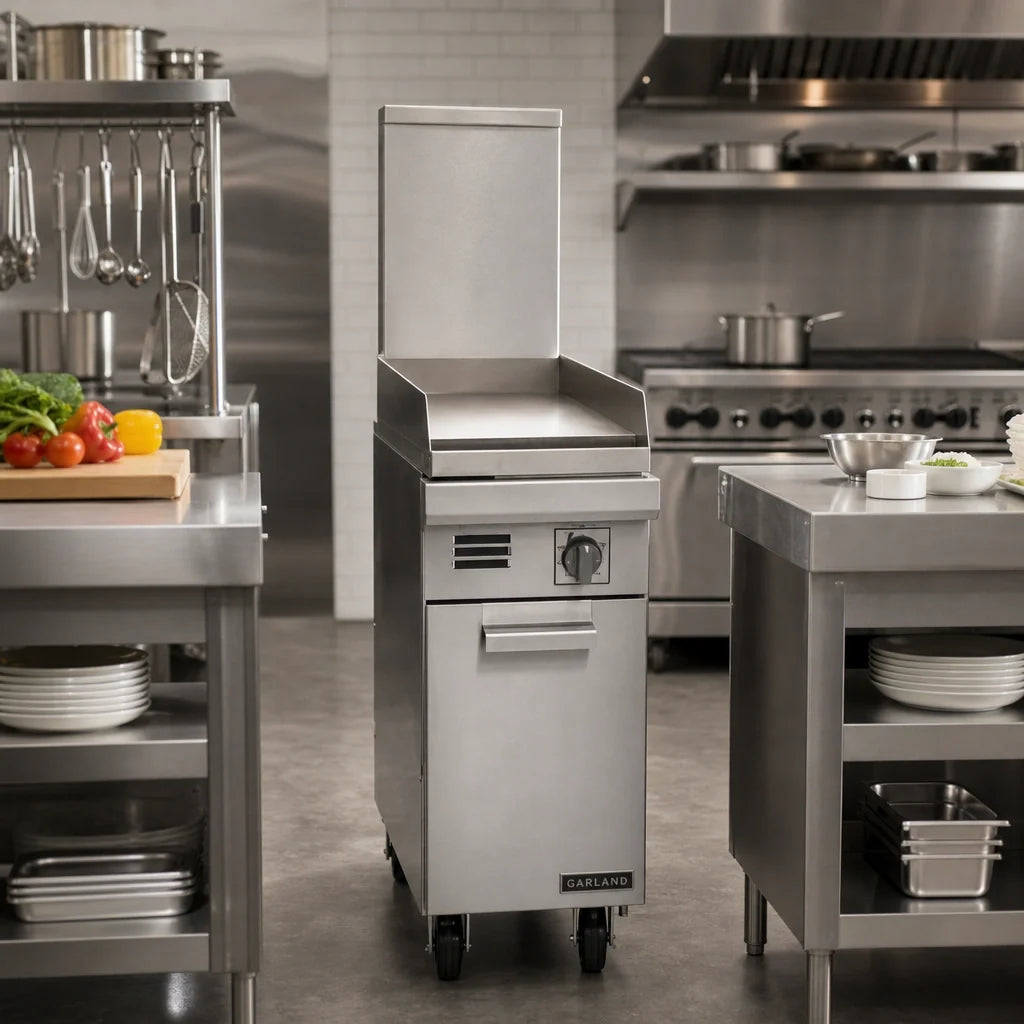 Garland Master M12S-8 12-Inch Gas Add-A-Unit Griddle with Thermostatic Control and Storage Base
