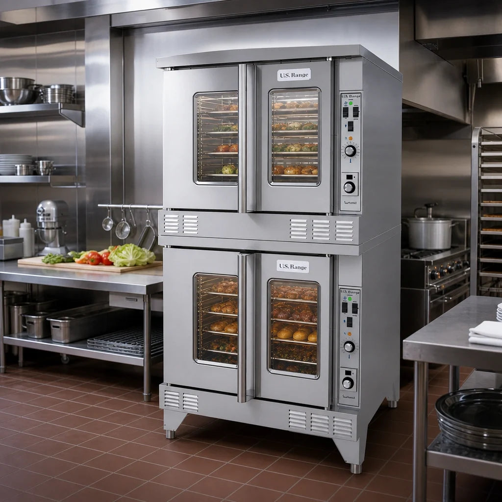 Garland US Range Summit Ovens SUMG-200 Full-Size Double-Deck Gas Convection Oven with Solid-State Controls and Porcelain Interior