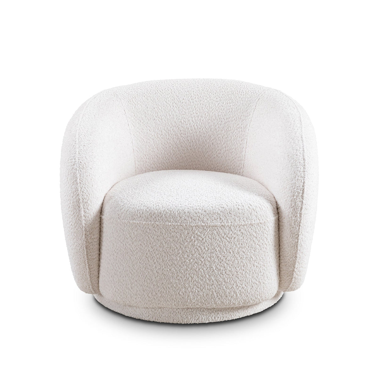Luxury Modern Sofa Couch with Boucle Fabric - White/Beige