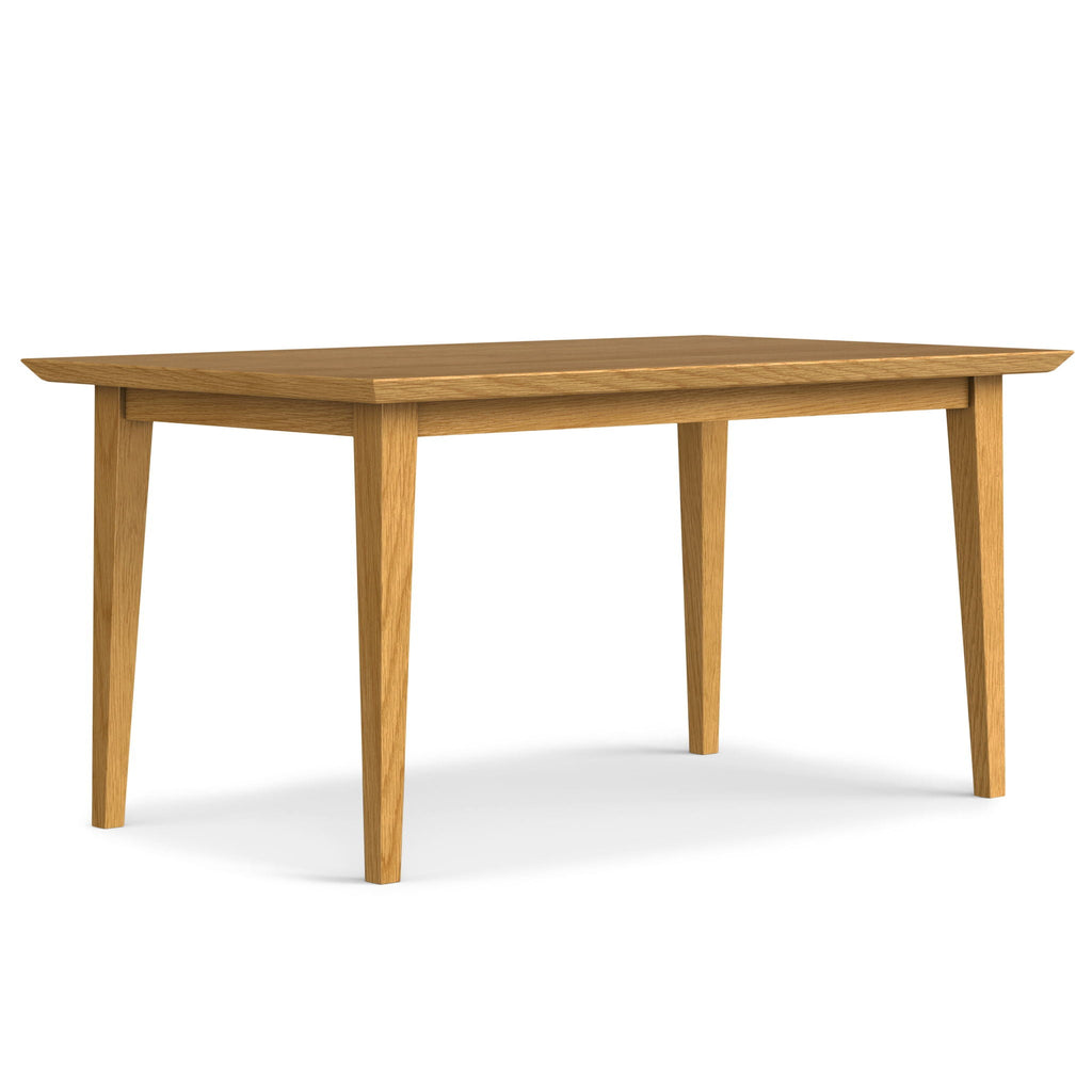 Contemporary Dining Table with Solid Oak Veneer - Light or Dark Brown