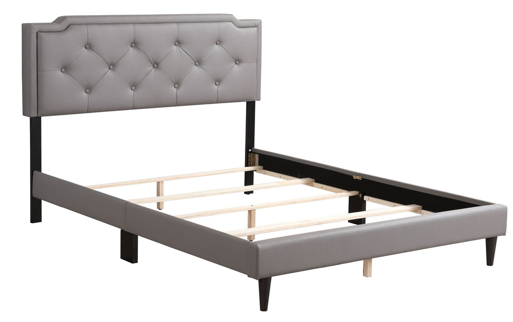 Button Tufted Upholstered Bed with Charming Design - Multiple Colors
