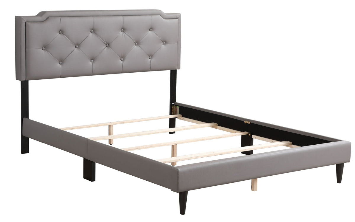 Button Tufted Upholstered Bed with Charming Design - Multiple Colors