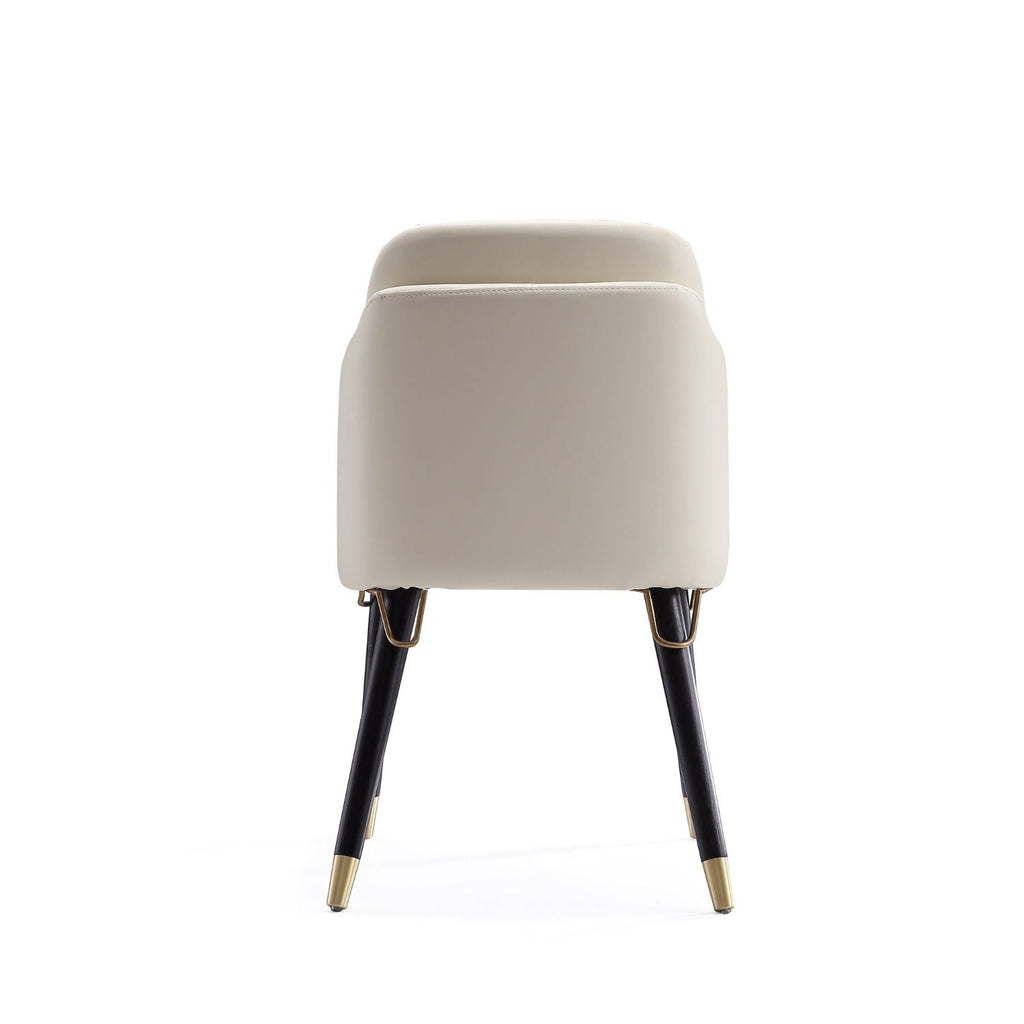 Estelle Dining Chair with Metal Accents – Dark Gray or Beige
