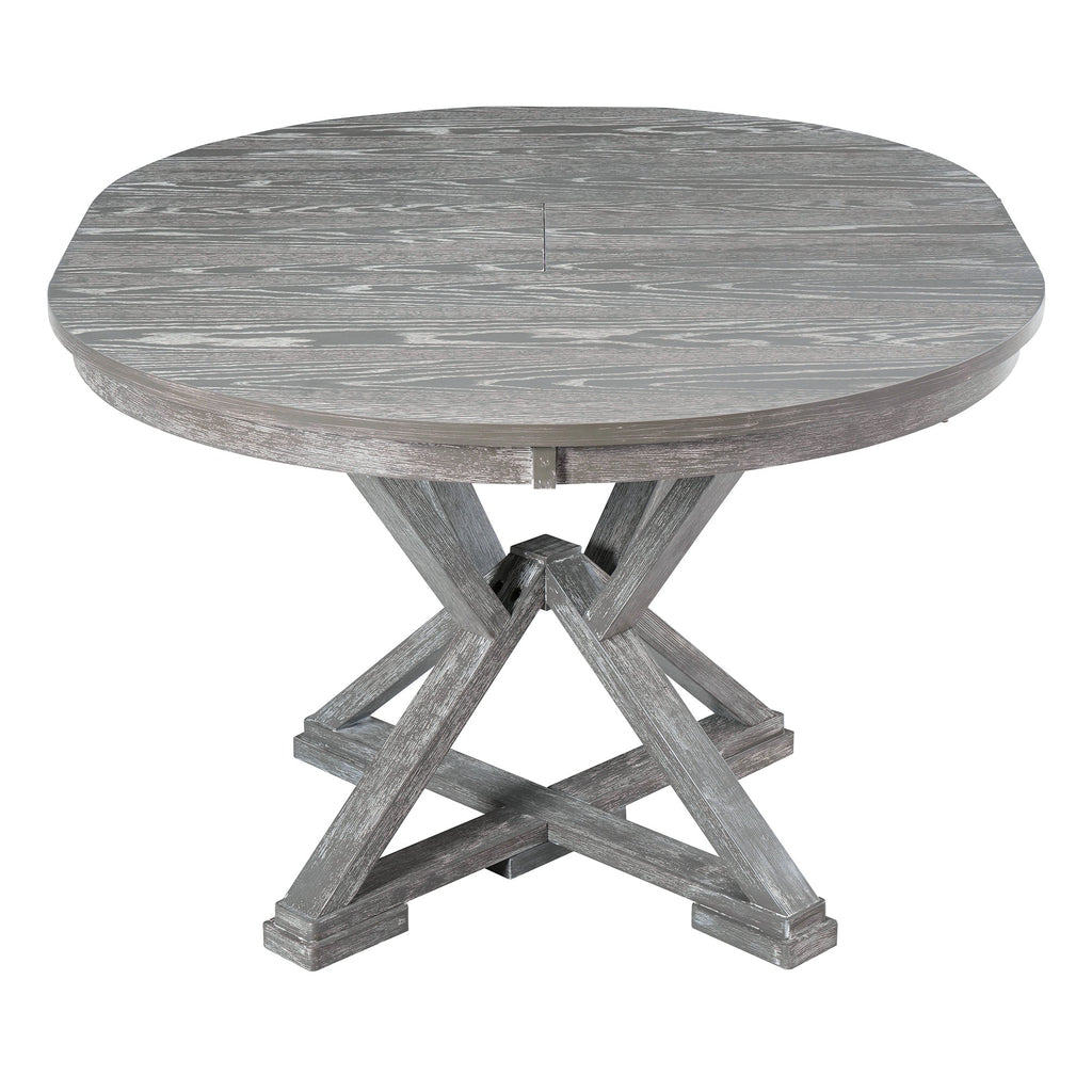TREXM 5-Piece Retro Functional Dining Table Set