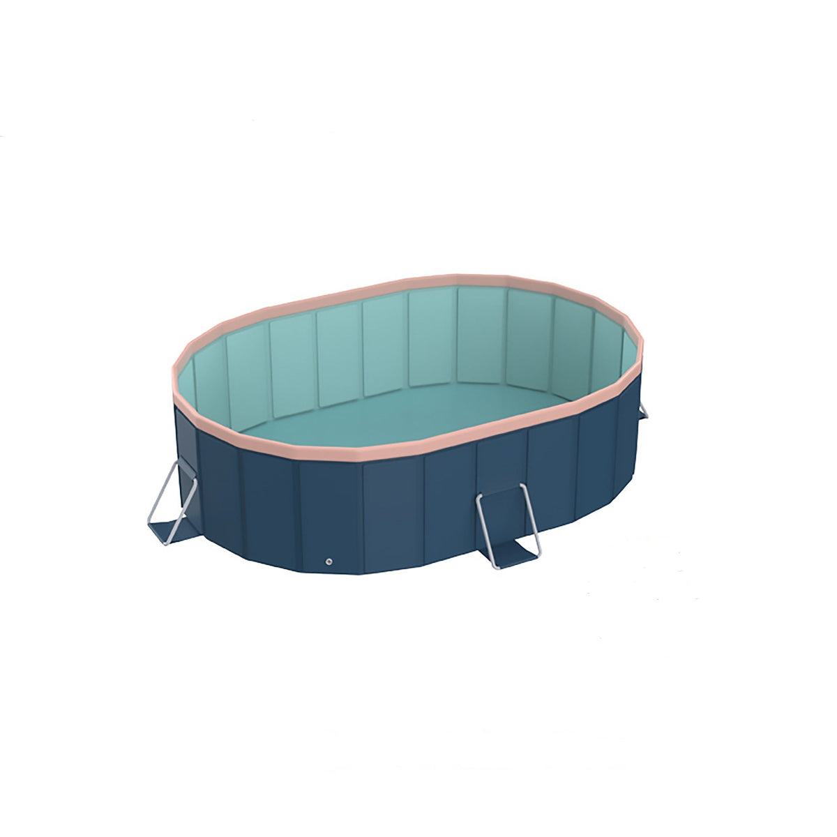 PVC Folding Pool with Non-Inflatable Design - Blue
