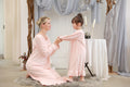 Autumn And Winter Girls' Parent-child Clothes Warm Double-sided Velvet Jade Hare Velvet Long Korean Princess Medium And Large Children's Nightdress