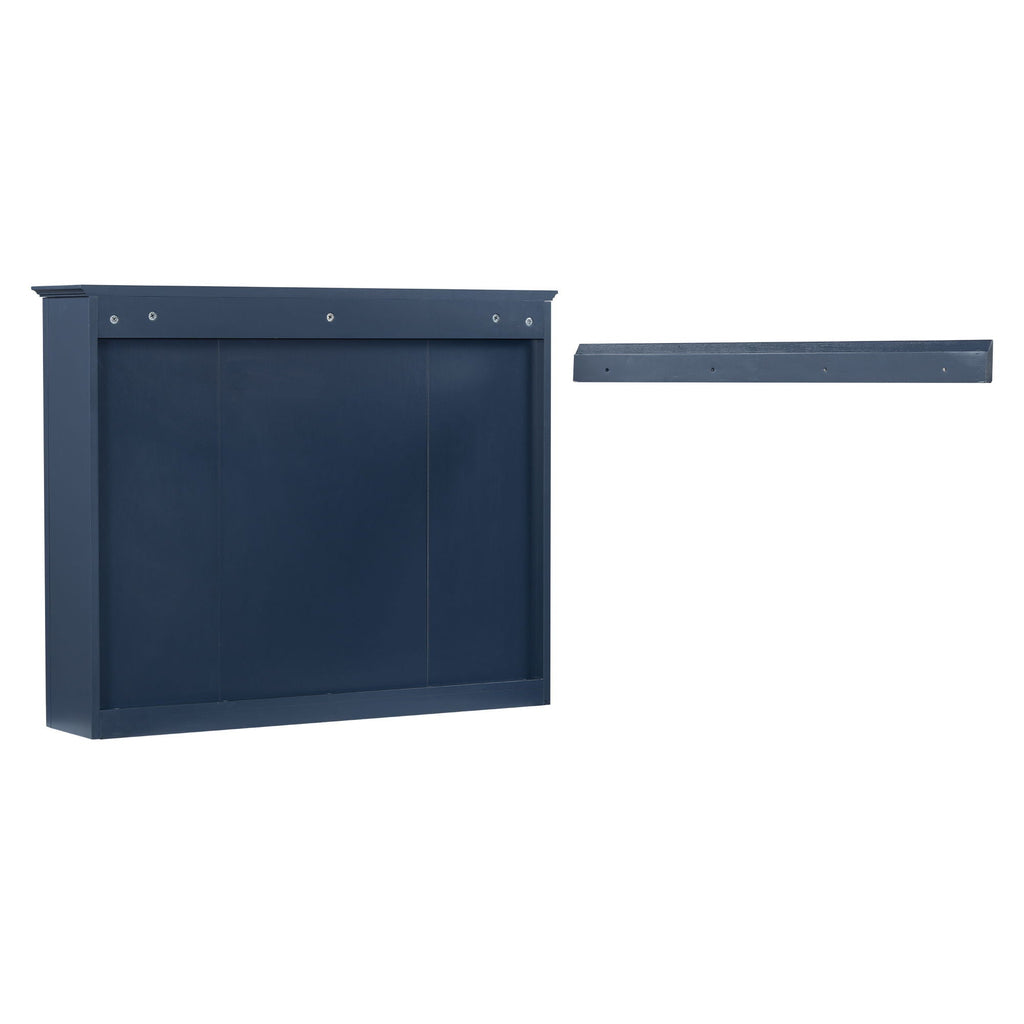 Wall Mounted Medicine Cabinet With Mirror, Storage Cabinet Featuring 6 Open Shelves And Adjustable Interior