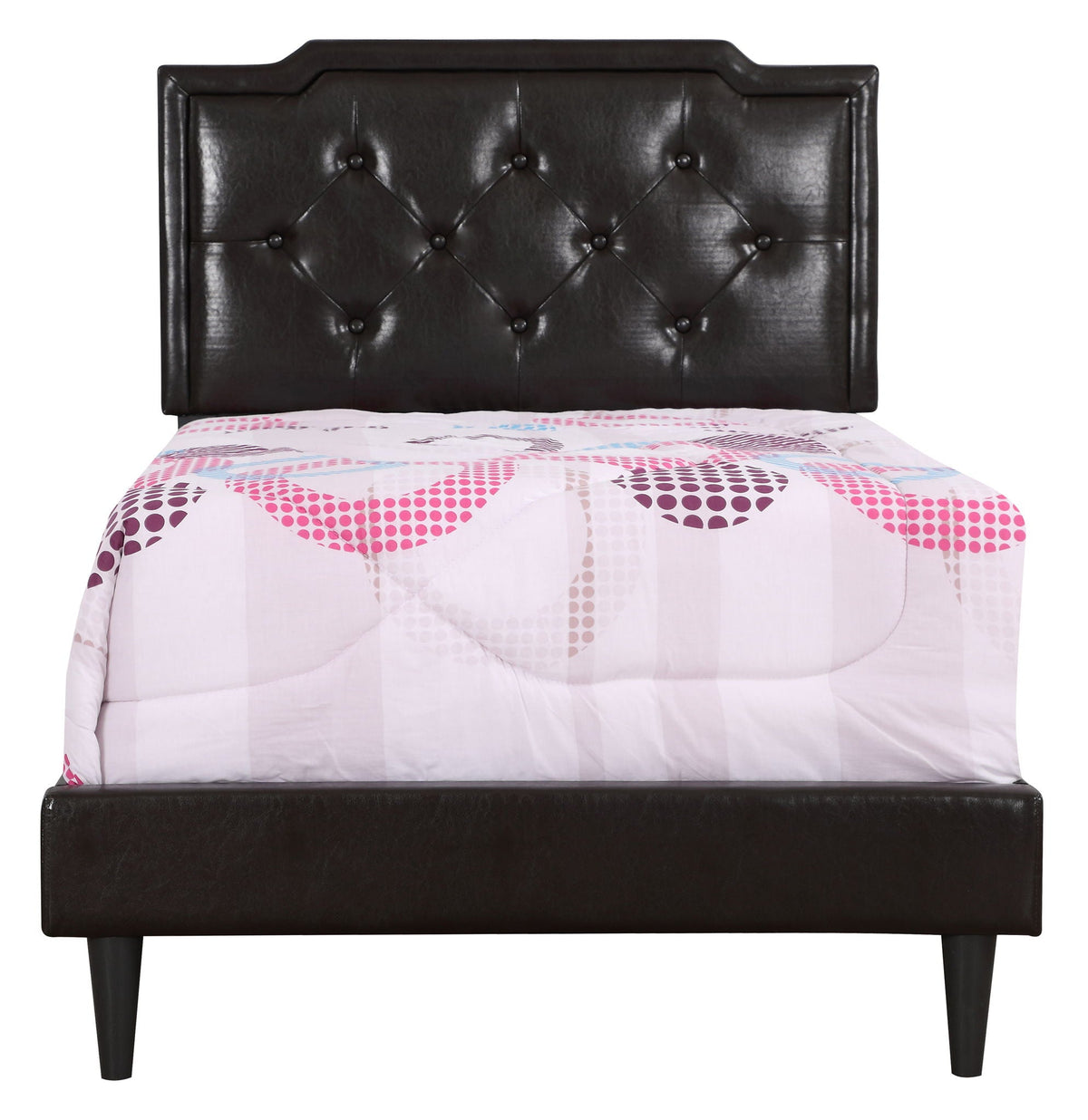 Button Tufted Upholstered Bed with Charming Design - Multiple Colors
