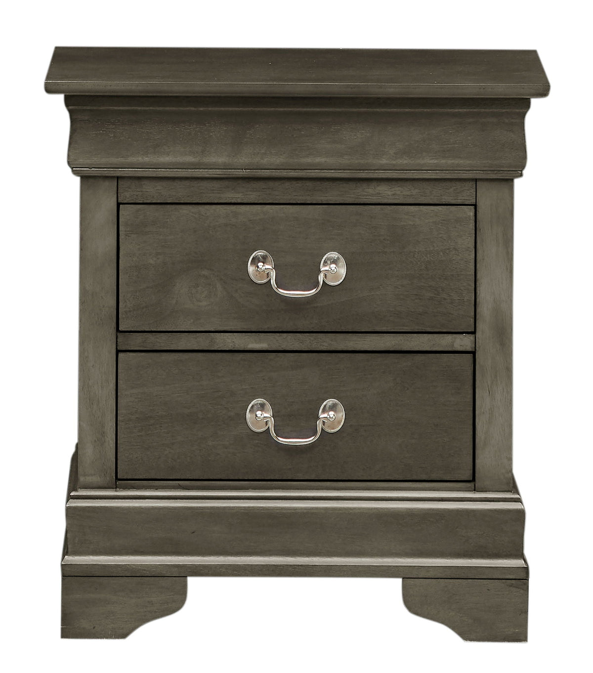 Louis Phillipe Wood Nightstand with Storage Drawers - Multiple Colors