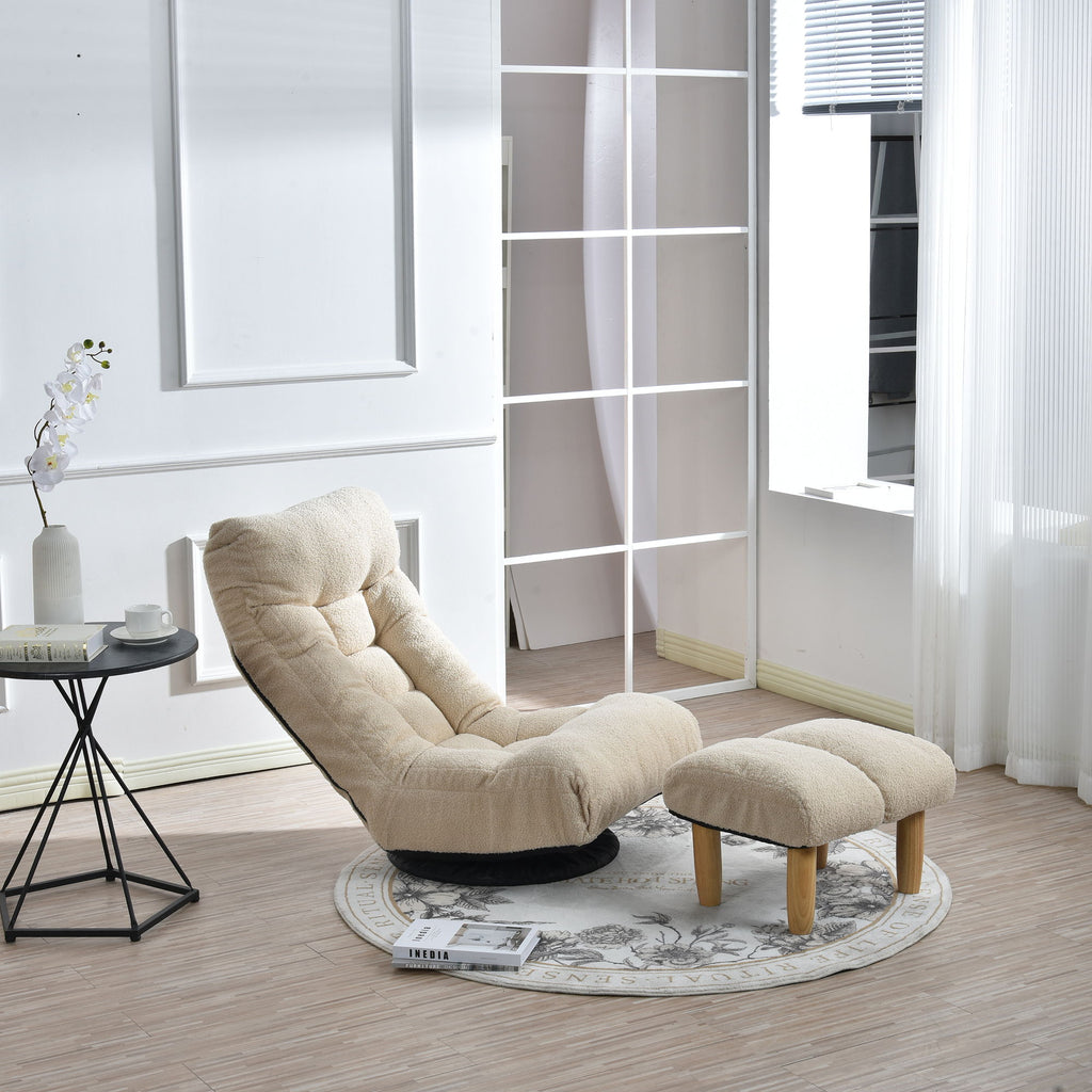 Adjustable Japanese Reclining Floor Chair Sofa With Metal Frame