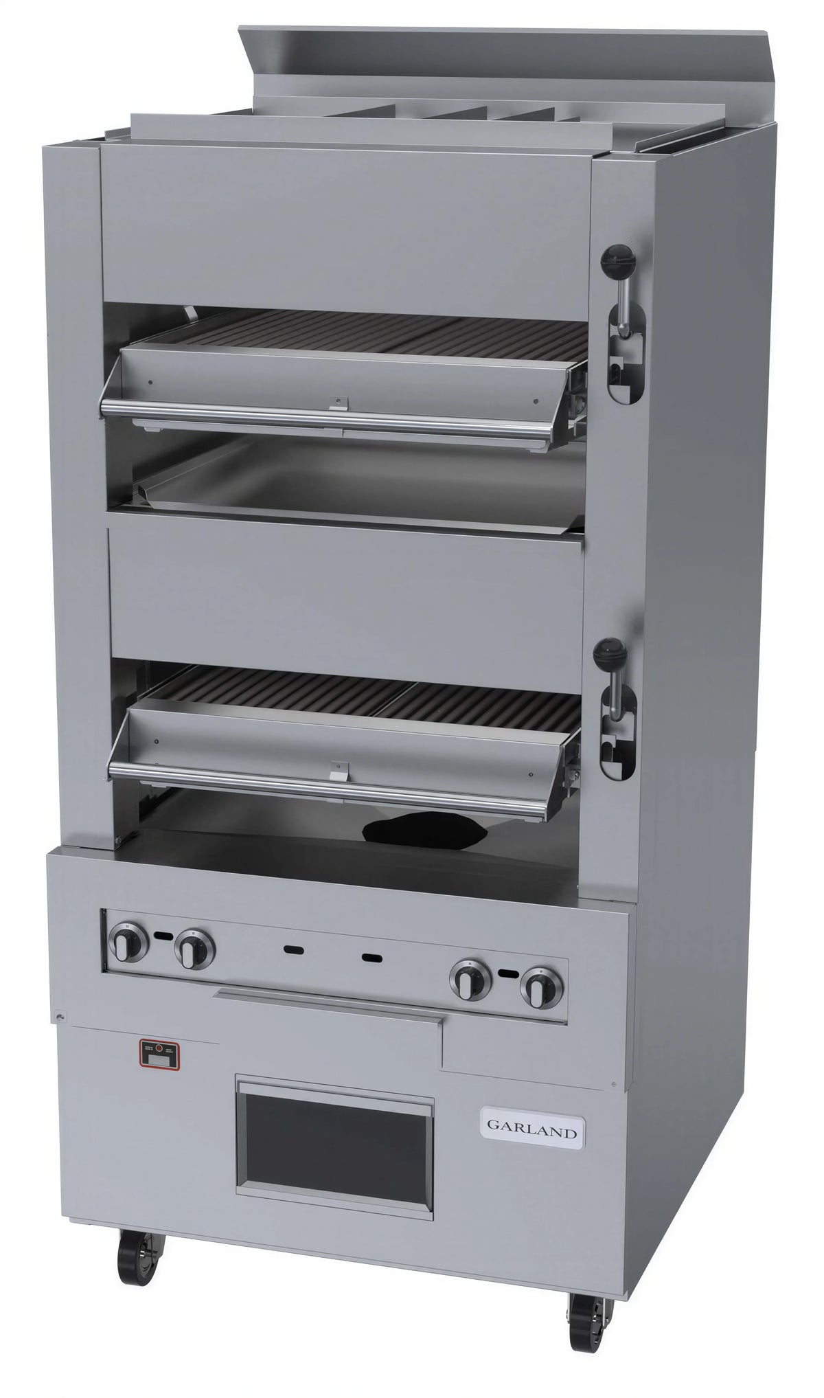 Garland Master M110XM Double-Deck Gas Infrared Upright Broiler with Enclosed Base, Stainless Steel