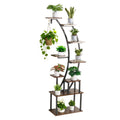 63 in Tall Indoor Plant Stand with Grow Lights - Black Iron