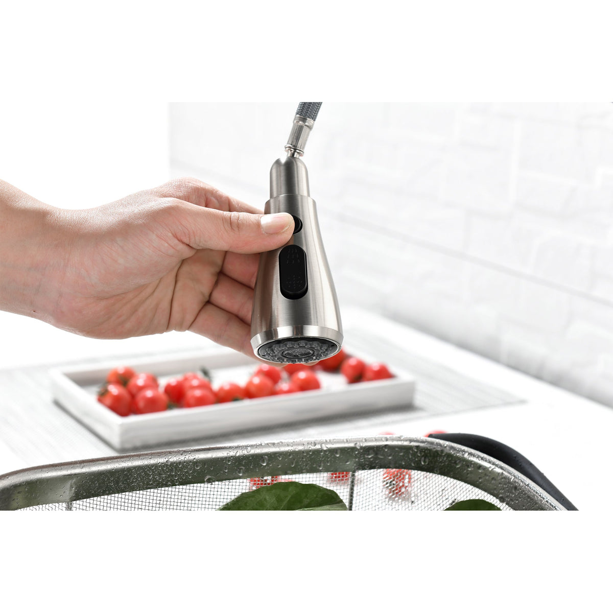 Single Handle Kitchen Sink Faucet with Pull Out Sprayer