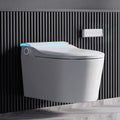 Wall-Mounted Smart Toilet with Automatic Lid and Bidet - Porcelain