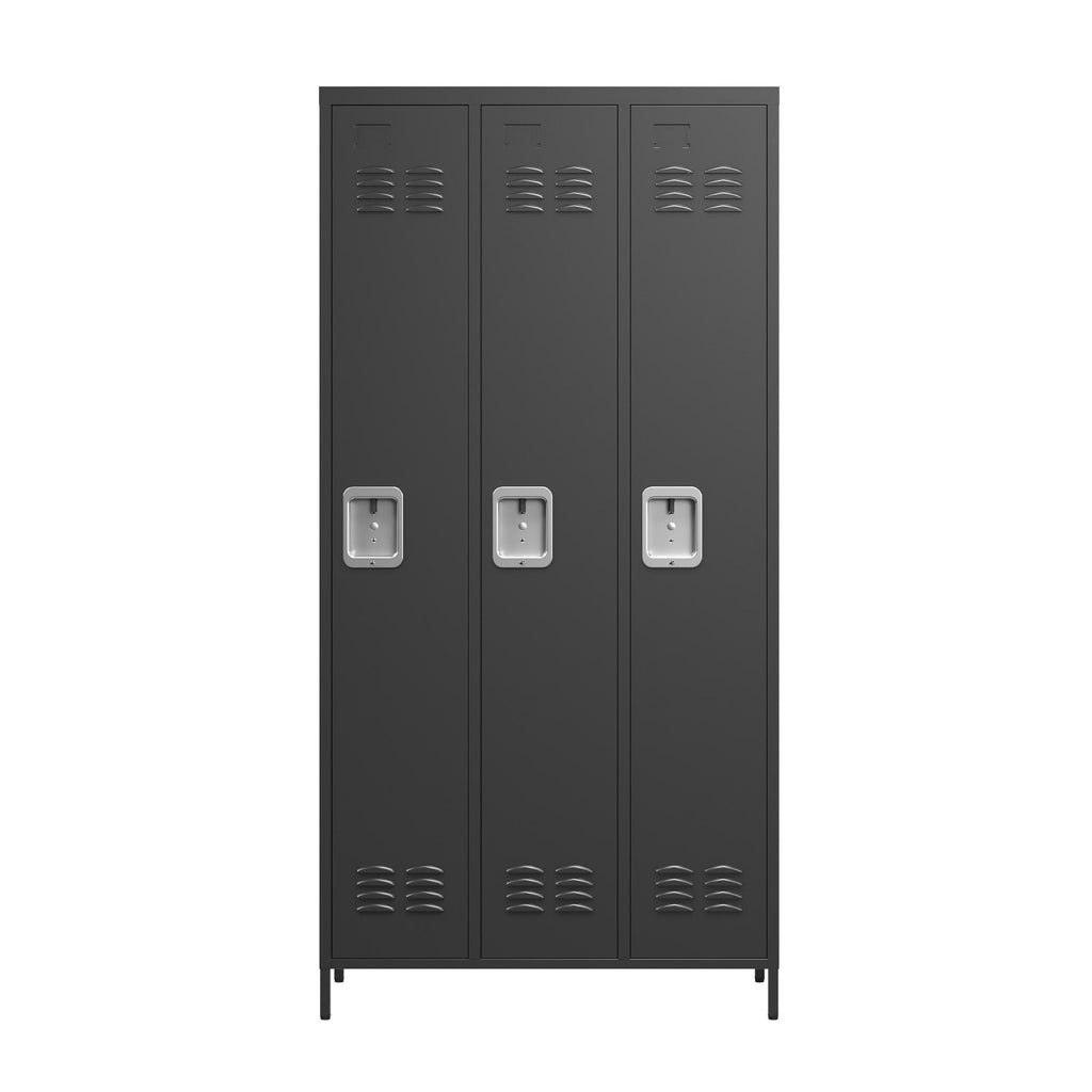 Storage Locker Cabinet With Locks For Employees, Home Gym Office School Garage - Black
