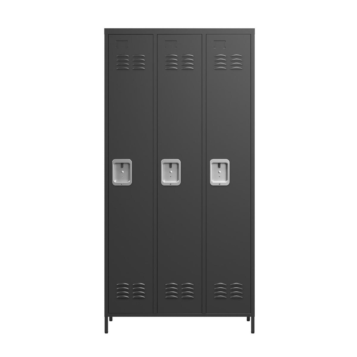 Storage Locker Cabinet With Locks For Employees, Home Gym Office School Garage - Black