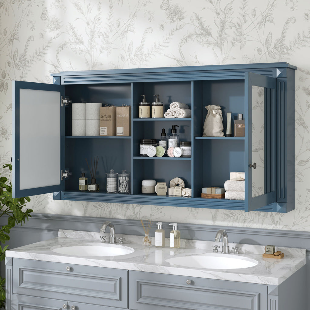 Modern Wall-Mount 2 In 1 Mirror Cabinet