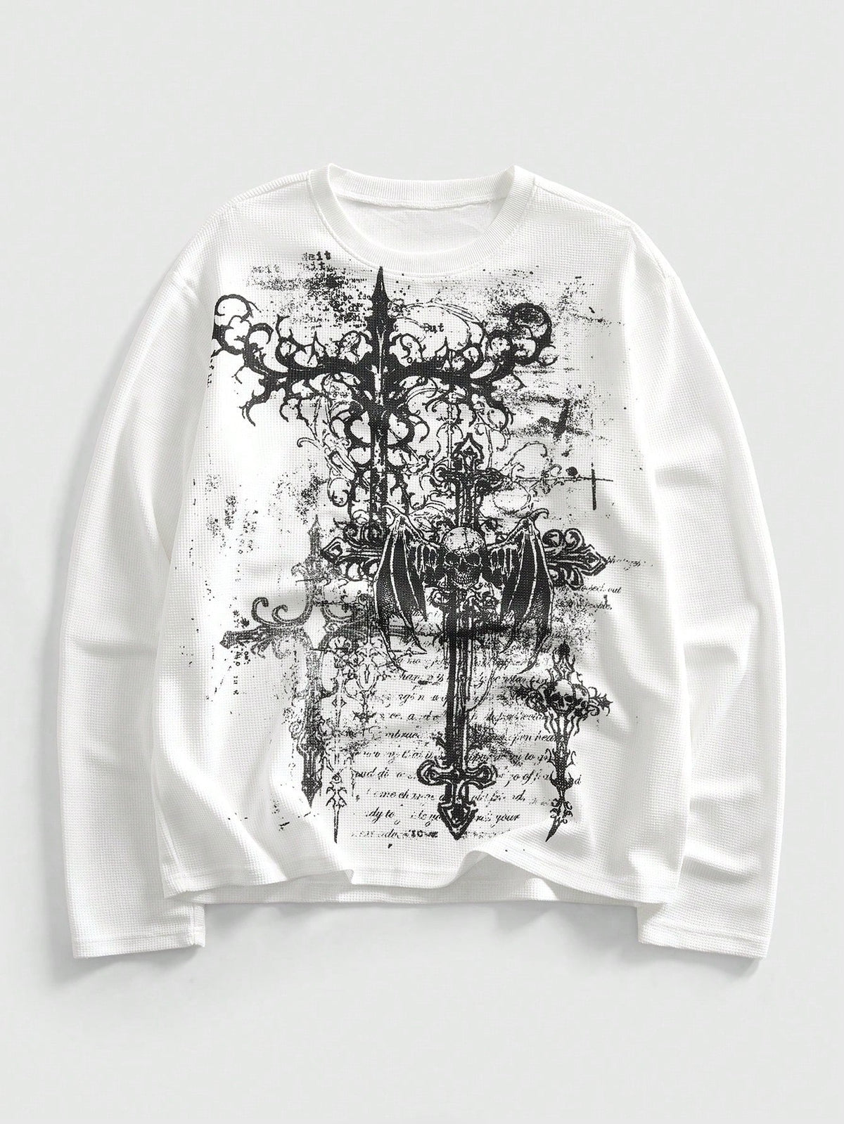 Letter Skull Print Personalized Casual Top