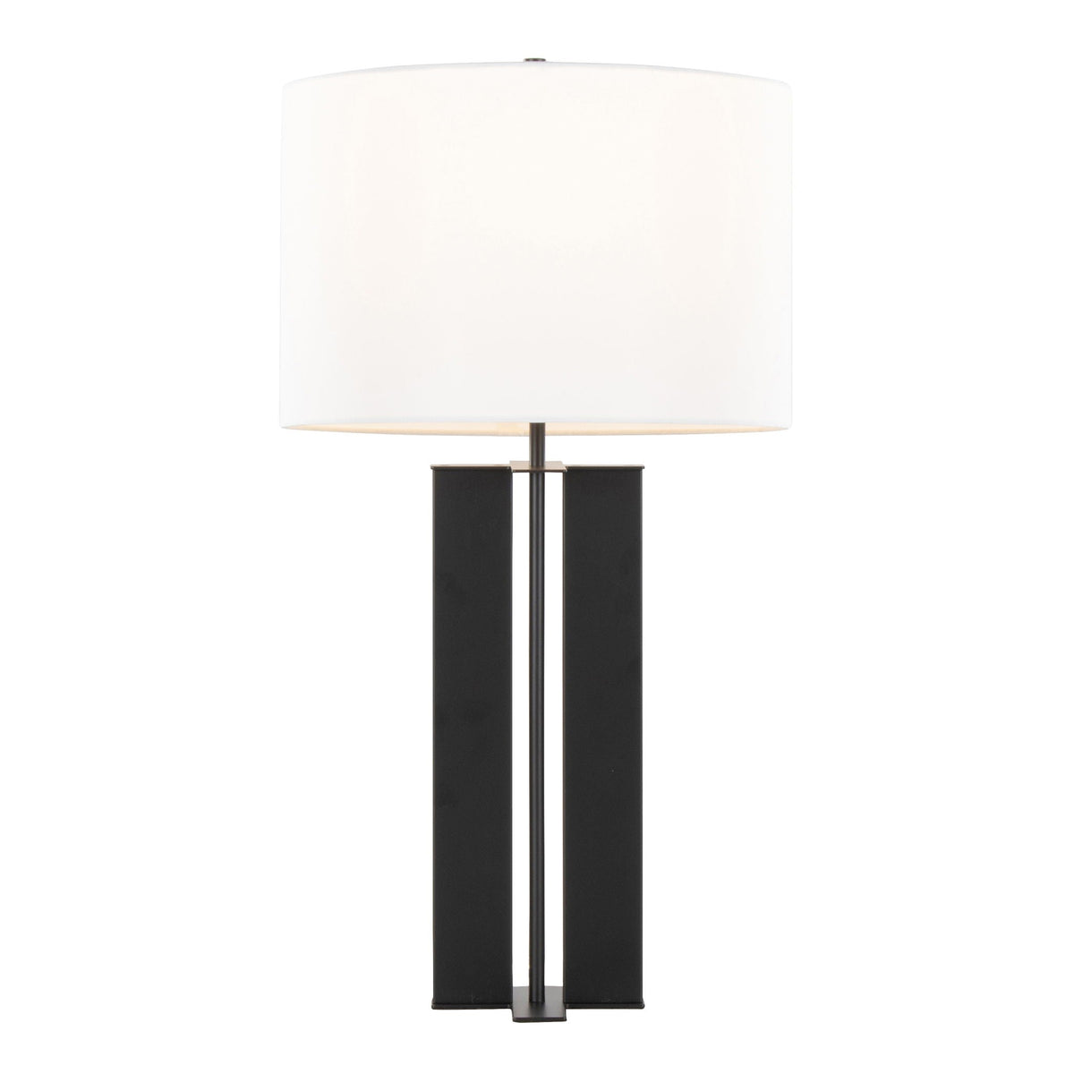 Cosmo Contemporary Table Lamp with Drum Shade - Black or Bronze