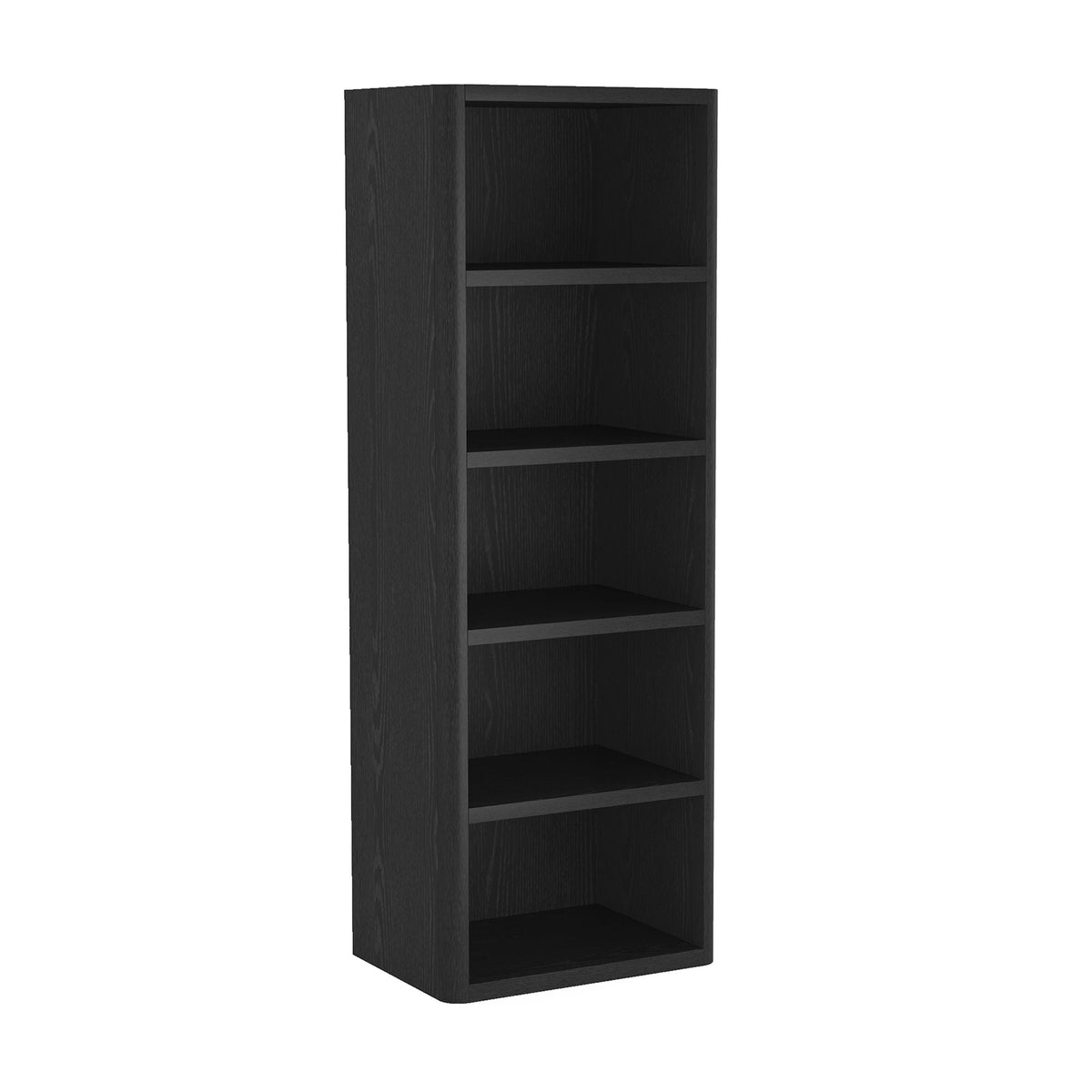 Open Bookcase with Adjustable Shelves - 79" High - Black, Light Brown, Dark Brown