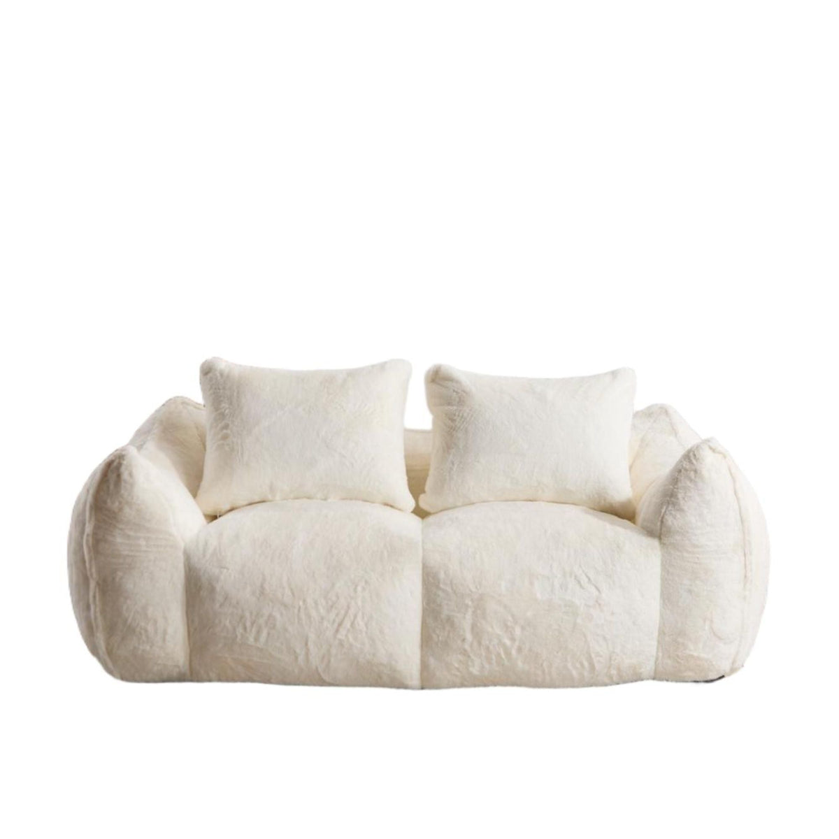 Ultra Soft Faux Fur Bean Bag Loveseat with Shredded Sponge Filling - Multiple Colors