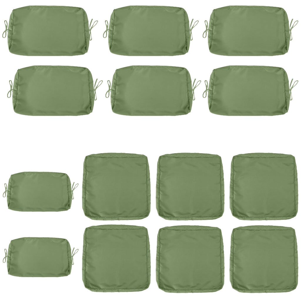 14-Pack Cushion Slipcovers Set for Wicker Rattan Sectional Sofa
