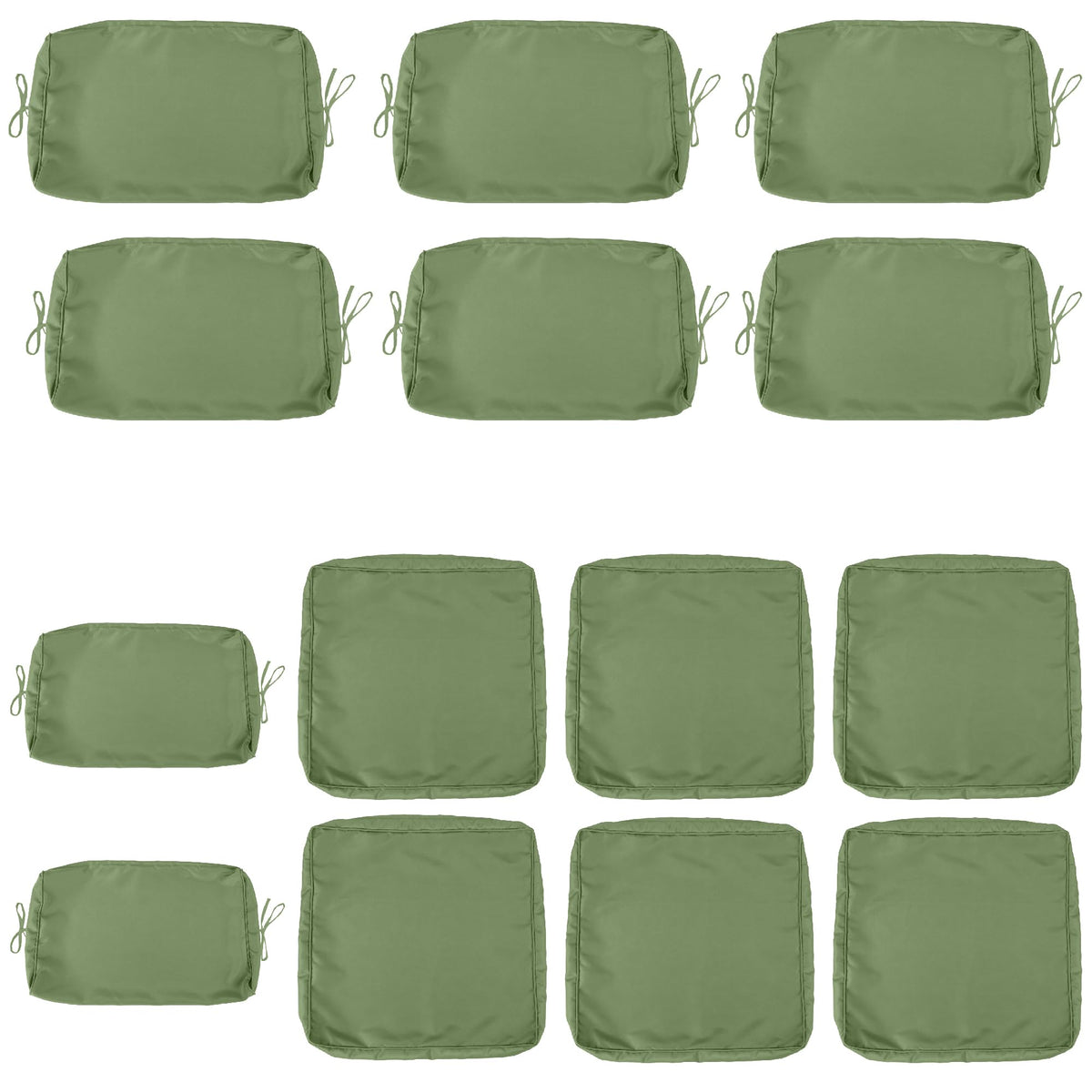 14-Pack Cushion Slipcovers Set for Wicker Rattan Sectional Sofa