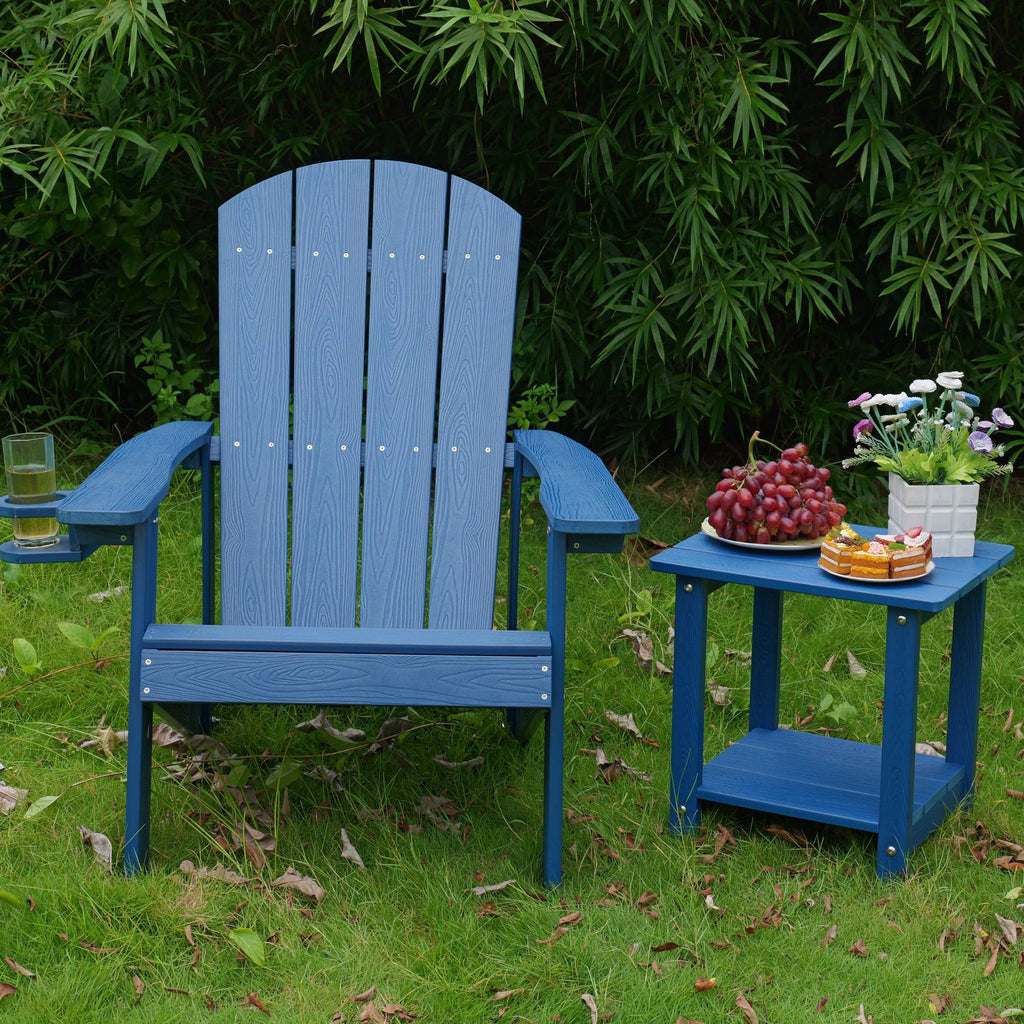 Outdoor Lounge Chair with Cup Holder - HIPS Material