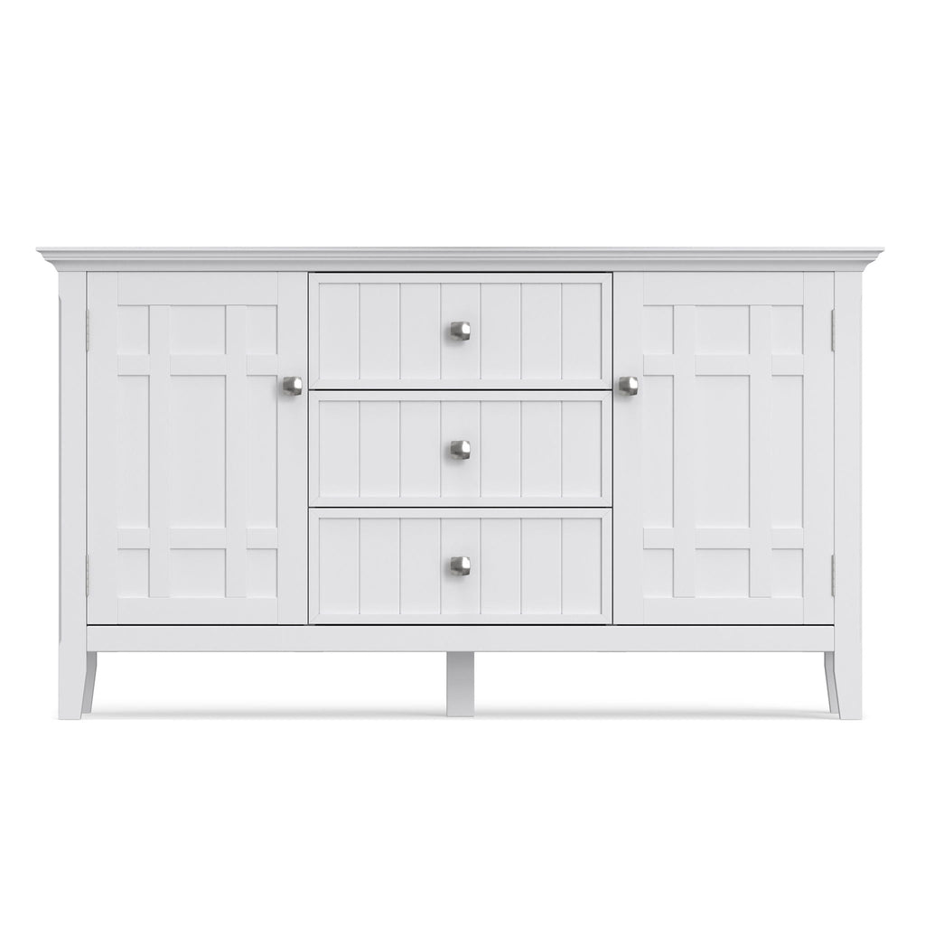 White Sideboard Buffet with Adjustable Storage - 54 in Wide